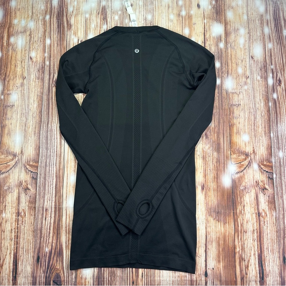 Lululemon Athletica Swiftly Tech Long Sleeve Crew Size 4 Black - Picture 7 of 16